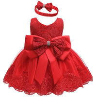Puff skirt lace dress