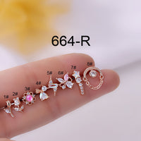 New 0.8MM Titanium Steel Thin Rod Fashion Stud Earrings