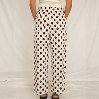 Stylish And Playful Polka-dot Print Slimming Casual Pants For Women