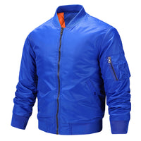 Men's Spring And Autumn Thin Coat Stand Collar Flight Jacket