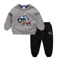 Children's Sweater Suit winter Clothes Plus Velvet Thickening