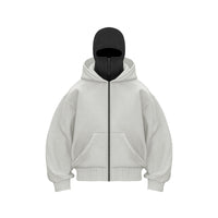 Fleece-lined Double Hood Unique Design Hooded Sweater