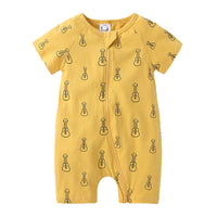Newborn printed double zip bodysuit