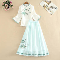 Women's Modified Hanfu Dress Fairy Two-piece Suit