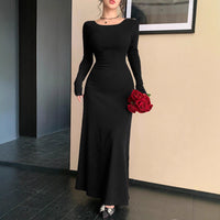 New Sexy Long-sleeve Dress Figure-flattering And Slimming Lace