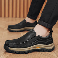 Mens British-style Casual Leather Shoes For Outdoor Hiking