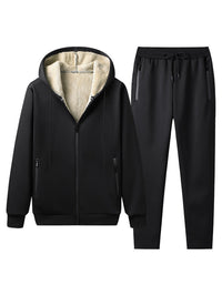 Hooded Casual Fashionable Warm Trousers Suit