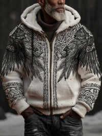 Christmas 3D Digital-Print Casual Zip-Up Hoodie