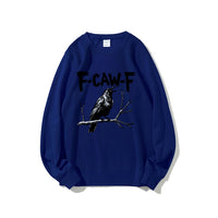 Crow Pattern Printing Autumn New Loose Daily Leisure Men's Women's Pullover
