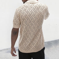 Fashion Personality Short-sleeved Hollow Sweater Men