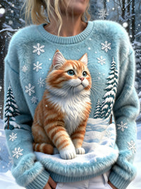 Christmas-themed Flannel Hoodie With Autumnwinter Prints