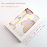 Anti-aging rose quartz roller massager