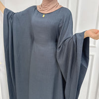 Women's Waist-Cinching Batwing Sleeve Dress