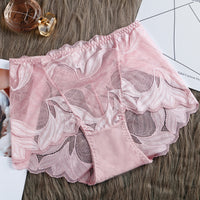 High Waist Lace Women's Panties French Transparent Comfortable Hip Lift Seamless Briefs