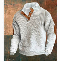 Men's Sweater Digital Printing Polyester Solid Color Retro