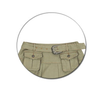 Women's Retro Multi-pocket Workwear Denim Skirt