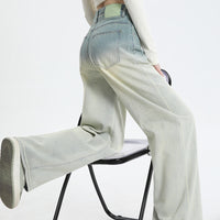 Gradient Design Straight-leg Pants Wide Leg Women's Clothing