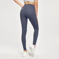 7A Antibacterial Cool Feeling Yoga Pants Outer Wear Pocket High Waist Hip Lift Sports Tights