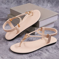 New Casual Flat Flip-toe Beach Plus Size Rhinestone Sandals