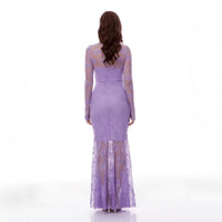 Women's Sexy Slim-fit Lace Long-sleeve Dress