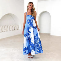 Back-strap Flared High Waisted Dress For Women