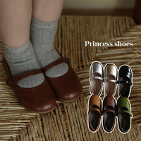 Autumn New Vintage Velcro Leather Shoes Baby Spring And Autumn Foreign Soft Soled Shoes