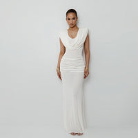 Women's Elegant Sophisticated Solid-Color Dress