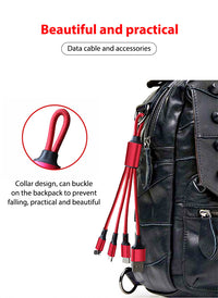 Keychain Three-in-one Data Cable Three-head Charging Cable
