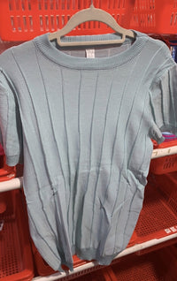Short Sleeve Knitted T-shirt Summer Men's Light Round Neck Thin Tops
