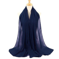 Natural Wrinkle Monochrome Chiffon Scarf Breathable Pleated Women's Toe Cap Scarf