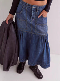Fashion Personality Retro Women's Casual Denim Skirt