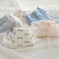 Bow Sweet Little Floral Ribbed Panties