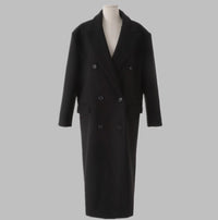Ultra Long High-end Gray Front Shoulder Thick Tall Coat