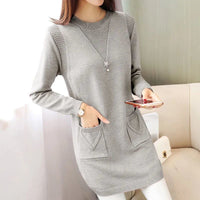 Thickened Mid-length Knitted Dress, Women's Style