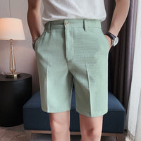 Men's Casual Shorts Waffle Fabric Slim Fit