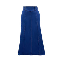 Women's Low-stretch High-waisted Denim Skirt