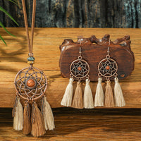 Retro Floral Earrings And Necklace Set With A Distinctive European And American Style