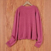 Pure Color Warm Keeping Knitted Cardigan For Women