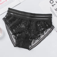 Lace panties hollow transparent mesh cotton