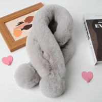 Imitate Rex Rabbit Fur Scarf Thickened Warm Plush