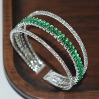 Three-layer Openwork Rhinestone Zircon Personalized Trendy Bracelet