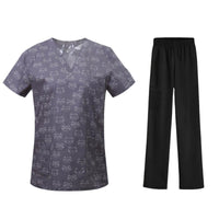Bestselling Cartoon-print Nurse Uniform Womens Top And Pants