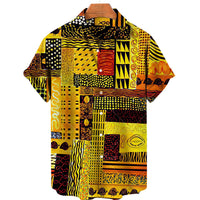 Men's Summer Fashion 3D Digital Printing Casual Trend Short Sleeve Shirt