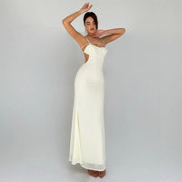 Feminine Hollow-Out Camisole Two-Layer Non-See-Through Dress