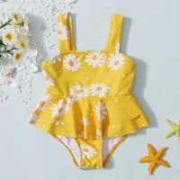 Personalized Flower Print Cute Bikini Swimsuit