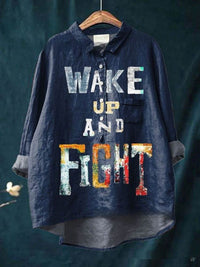 Loose Print Crew Neck Casual Plus Size Women's T-shirt