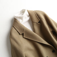 Vintage loose double faced cashmere suit coat
