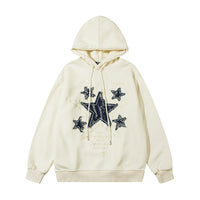 Velvet Padded Hooded Sweatshirt Loose Design