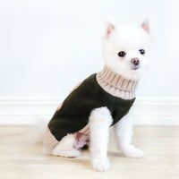 New Autumn And Winter Simple Bear Army Green Dog Sweater