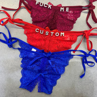 Women's Fashion Strappy Monogrammed Panties